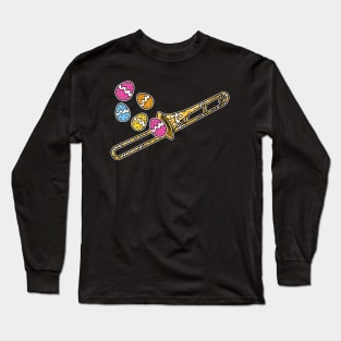 Easter Trombone Trombonist Brass Musician Long Sleeve T-Shirt